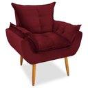 Ver imagem 5 de Kit 2 Poltronas Decorativa Opala Veludo Vermelho