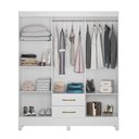 Ver imagem 3 de Guarda Roupa 6 Portas Panamá Branco 953440 Moval