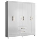 Ver imagem 1 de Guarda Roupa 6 Portas Panamá Branco 953440 Moval