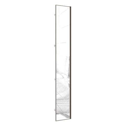 Porta Para Roupeiro De Canto Reto C/ Espelho E Inox Espelho