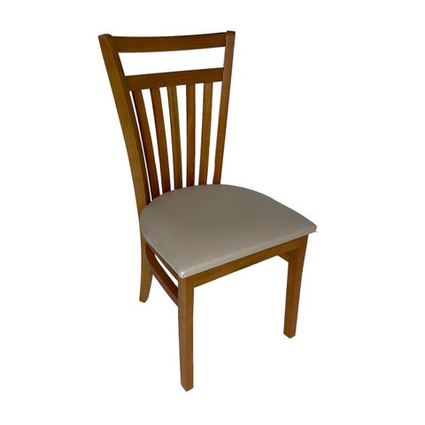 Cadeira de Jantar em Madeira Maciça Estofada Larissa