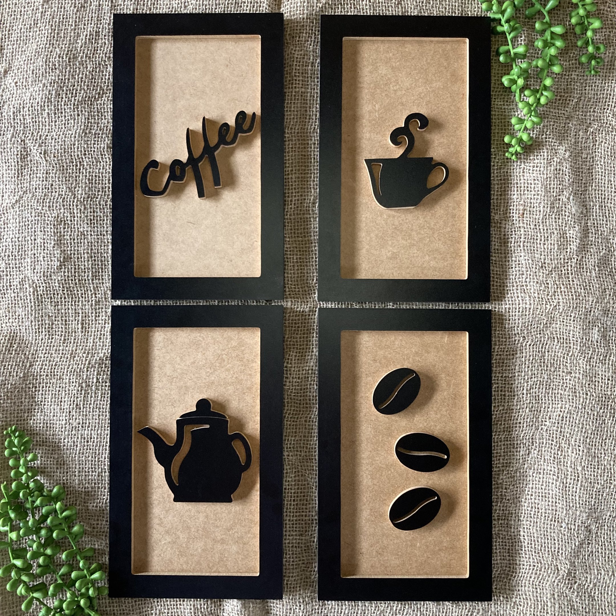 Quadros decorativos café cozinha padaria copa moldura relevo