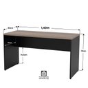 Ver imagem 2 de Conjunto Mesa de Escritório 140x60cm + Cadeira Ergonômica Sistema Syncron Pistão Classe 4 Reclinável