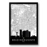 Quadro Mapa Urbano Cidade de Belo Horizonte – 40x60cm - 1