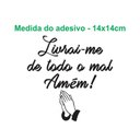 Ver imagem 2 de Adesivo Decorativo Parede Livrai-me de Todo o Mal 14x14cm