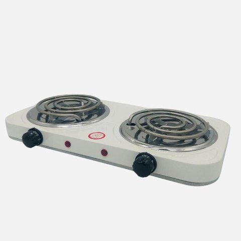 Fogão Fogareiro 2 Bocas Serpentina Elétrico 2000w Fogão Cooktop Portáti Branco 110v