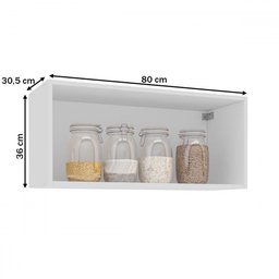 Armário Aéreo Cozinha 80 Cm Meena 1 Porta Branco/verde - Politorno - 3