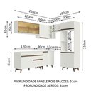 Ver mais imagens de Cozinha Completa de Canto Branco Reims Madesa