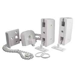 Kit 7 Fechadura Basculante VA Grande Glass Peças kit7 Branco - 1