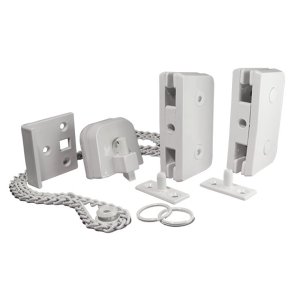 Kit 7 Fechadura Basculante VA Grande Glass Peças kit7 Branco