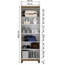 Ver imagem 2 de Armario Multiuso 2 Portas Cinamomo/Off white Asteca Valde Moveis