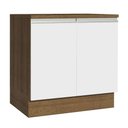 Ver imagem 1 de Balcão Armário de Cozinha 80 cm 2 Portas Rustic/Branco Glamy Madesa