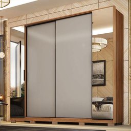 Guarda Roupa Casal Laredo Amêndola Touch Nude Prime Flex com Pés - Demartez - 5