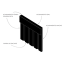 Ver imagem 3 de Acabamento Ripado Femea Ru Preto 1,2x3x270 - Eucatex