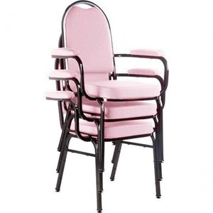Kit com 3 Cadeiras para Auditório Linha Hotel Rosa