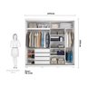 Guarda Roupa Casal 100% Mdf 2 Portas de Correr Blumenau Panan Móveis:branco - 3