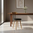 Ver imagem 4 de Kit 2 Cadeira de Jantar Pé Palito Madeira Eucalipto Estofada Encosto Resistente Custo Beneficio