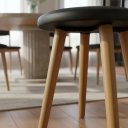 Ver imagem 3 de Kit 2 Cadeira de Jantar Pé Palito Madeira Eucalipto Estofada Encosto Resistente Custo Beneficio