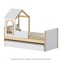 Ver imagem 7 de Bicama Infantil Casinha com LED e Janela New Garden Casatema MadeiraOriginals Marrom/Branco