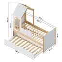 Ver imagem 4 de Bicama Infantil Casinha com LED e Janela New Garden Casatema MadeiraOriginals Marrom/Branco