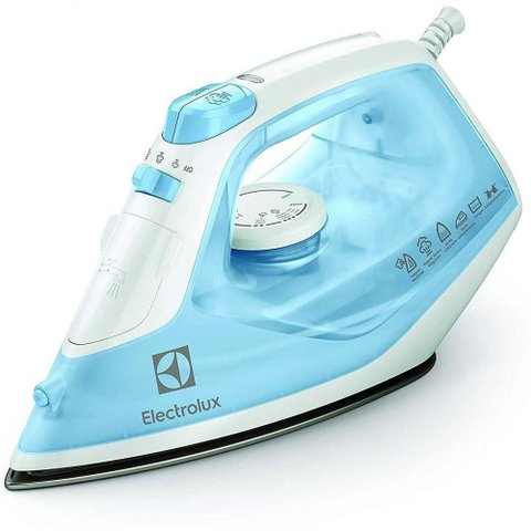 Ferro de Passar Roupas a Vapor Electrolux 1200W Antiaderente Azul 220V