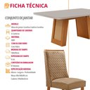 Ver imagem 7 de Mesa de Jantar Carolina 180cm Tampo MDF Vidro Canto Copo com 6 Cadeiras Carolina