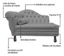 Ver imagem 4 de Recamier Divã Sofá 120cm Recepção Sala Larissa Suede:cinza/liso