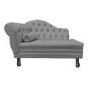 Ver imagem 2 de Recamier Divã Sofá 120cm Recepção Sala Larissa Suede:cinza/liso