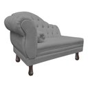 Ver imagem 3 de Recamier Divã Sofá 120cm Recepção Sala Larissa Suede:cinza/liso