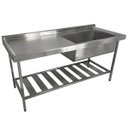 Ver imagem 1 de Pia Aço Inox Industrial 170x70x90 Cm Cuba Grande Cubão Direita Nortinox