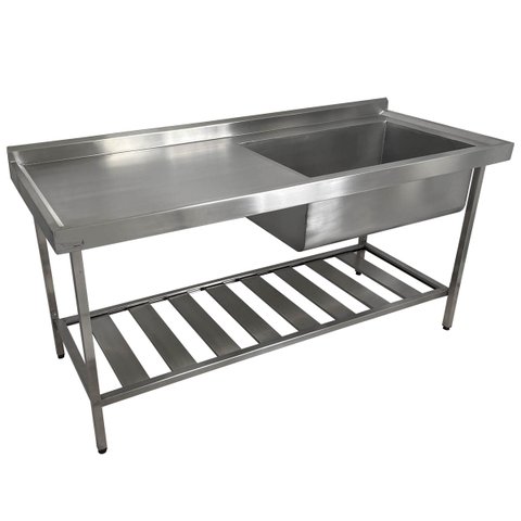 Pia Aço Inox Industrial 170x70x90 Cm Cuba Grande Cubão Direita Nortinox