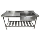 Ver imagem 2 de Pia Aço Inox Industrial 170x70x90 Cm Cuba Grande Cubão Direita Nortinox