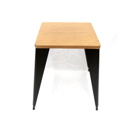 Mesa 60x60cm Design Premium Iron Tolix Industrial Preto Tampo Sublimado - 2