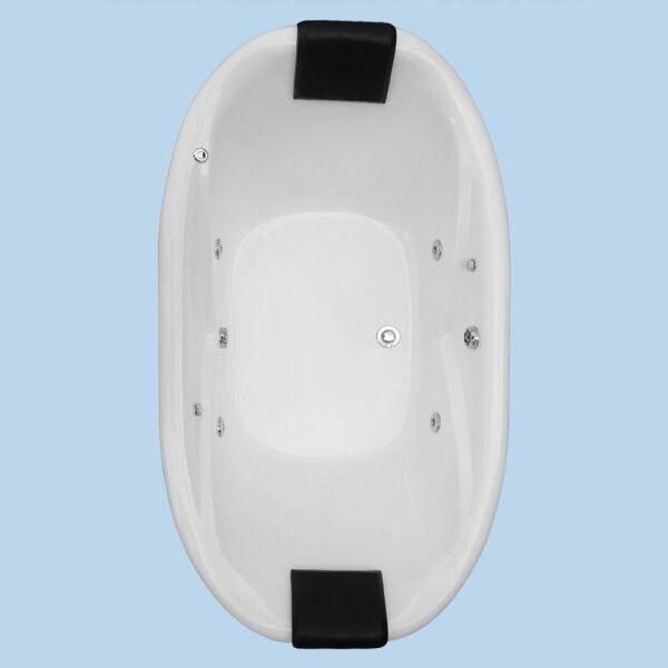 Banheira Hidromassagem Retangular Curitiba - 1,80x0,90x0,48 - Gel Coat - Acionamento Pneumático - -  - 1