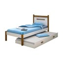 Ver imagem 2 de Bicama Montessoriana Design Infantil Eloa Solteiro - Branco/amêndoa