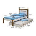 Ver imagem 3 de Bicama Montessoriana Design Infantil Eloa Solteiro - Branco/amêndoa