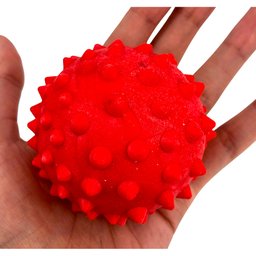 Brinquedo Cachorro Bolinha Maciça E Cravo 60mm: Vermelho - 3