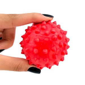 Brinquedo Cachorro Bolinha Maciça E Cravo 60mm: Vermelho