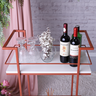 Carrinho Adega Estilo Industrial Gourmet Barzinho de Bebidas Rose Gold - 4
