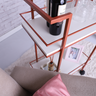 Carrinho Adega Estilo Industrial Gourmet Barzinho de Bebidas Rose Gold - 9