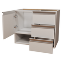 Ver imagem 2 de Balcão Móvel Mdf Armário de Banheiro 60cm S/ Tampo C/ Nicho Direito com Fundo