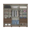 Ver imagem 3 de Guarda-Roupa 6 Portas Henn Verona D311-130 6 Gavetas Castanho HP SE