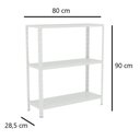 Ver imagem 3 de Estante Aço 3 Prateleiras Eaf007 Branco