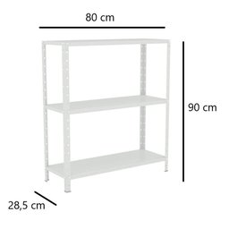 Estante Aço 3 Prateleiras Eaf007 Branco - 3