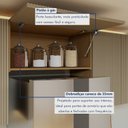 Ver imagem 7 de Cozinha Completa Modulada 6 Peças 11 Portas 5 Gavetas com Rodapé 100% MDF Simone Mendes Marrom/Carvalho/Greige