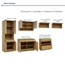 Ver imagem 5 de Cozinha Completa Modulada 6 Peças 11 Portas 5 Gavetas com Rodapé 100% MDF Simone Mendes Marrom/Carvalho/Greige