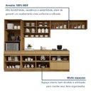 Ver imagem 6 de Cozinha Completa Modulada 6 Peças 11 Portas 5 Gavetas com Rodapé 100% MDF Simone Mendes Marrom/Carvalho/Greige