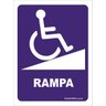 Placa Acessibilidade - Cadeirante Deficiente Físico Rampa - PVC 2mm 40x60 - 1