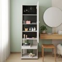 Ver mais imagens de Espelho de Chão Grande Retângular 175x49cm 2 Prateleiras Porta Acessórios Retrô PE2024 Arenas Bege