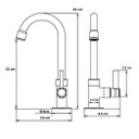 Ver imagem 5 de Torneira Lavatório Banheiro B. M. Metal Light 1195 C-65 ¼ Volta